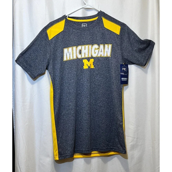 Pro Edge University Of Michigan T-Shirt Tee Mens Size Medium NWT - Picture 1 of 5